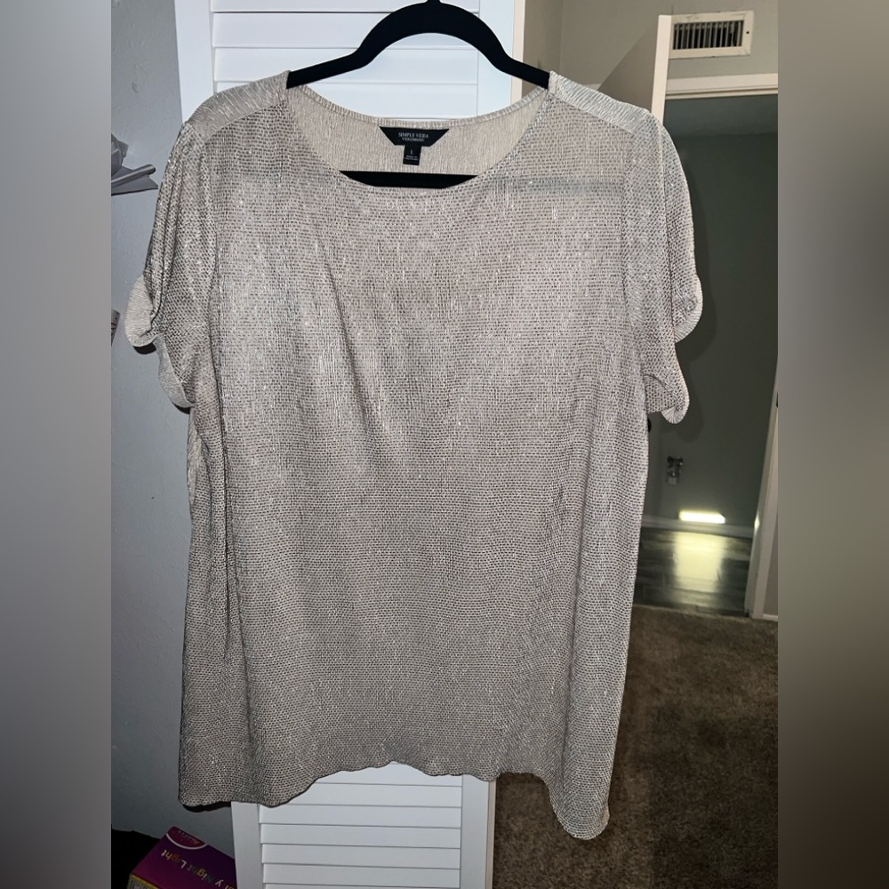 Simply Vera Vera Wang Cream Boxy Blouse